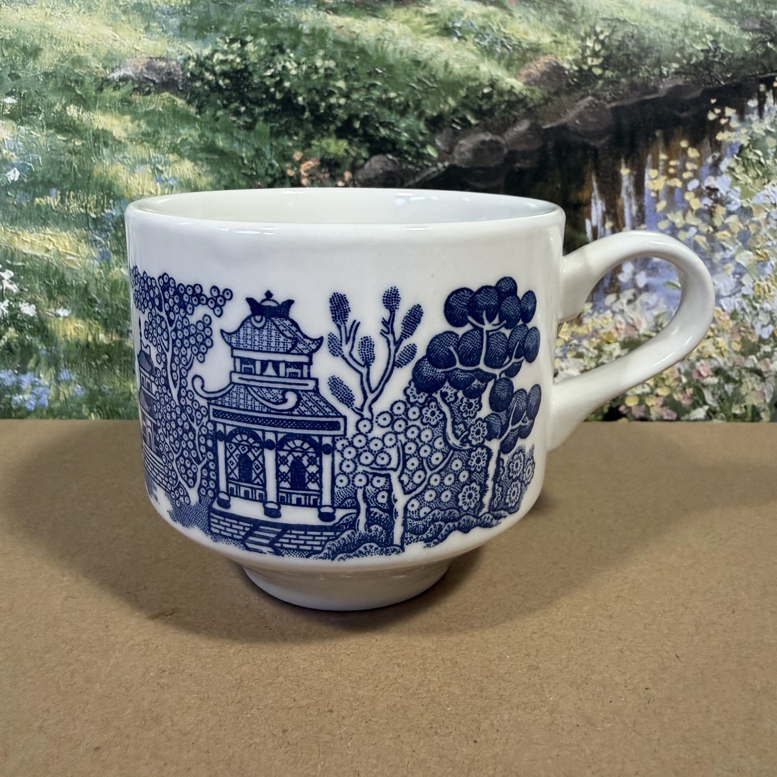 Blue Willow Churchill England Tea Coffee Cup Georgian Shape 8oz.