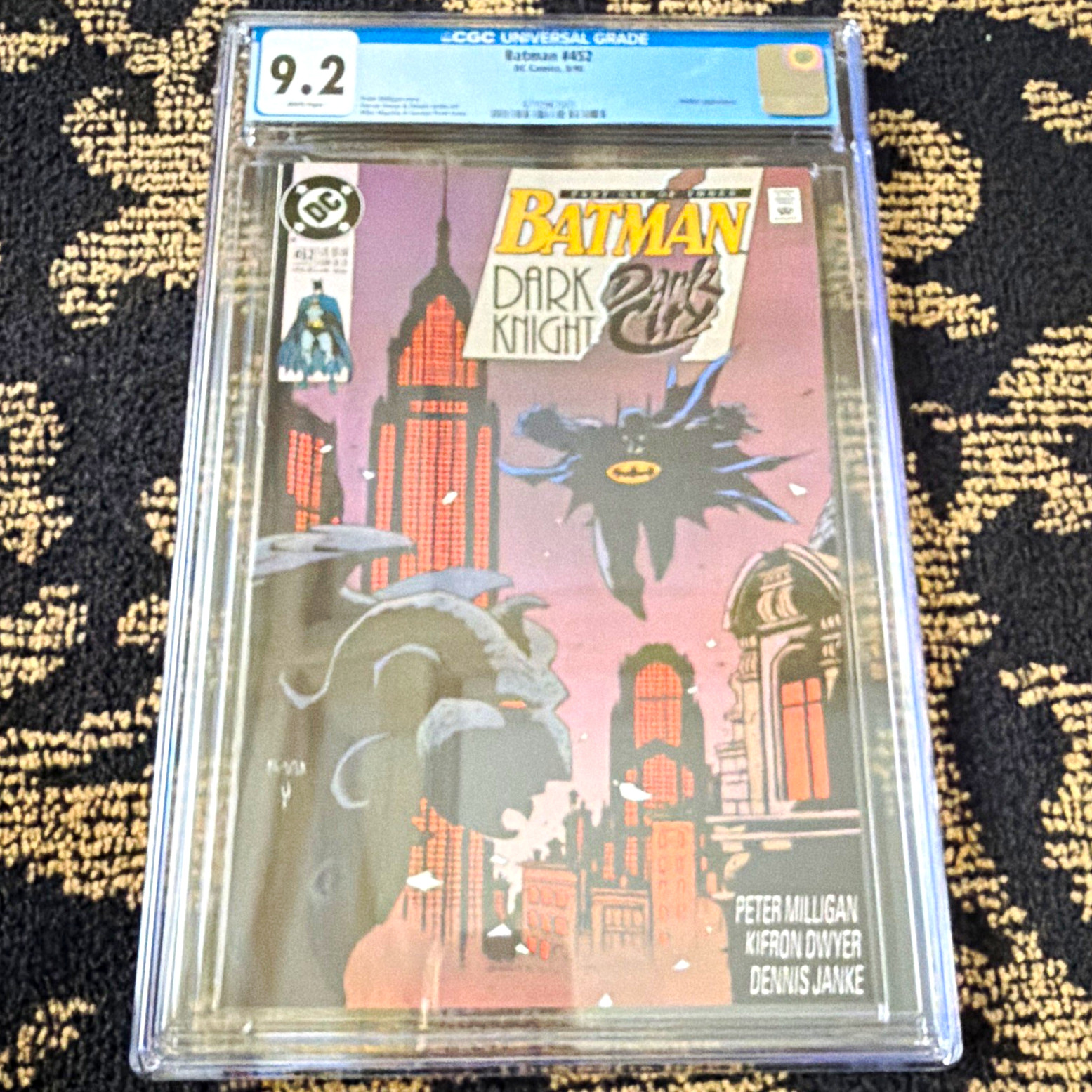 Batman #452 CGC 9.2 (1992) DC Comics Dark Knight Superheroes Milligan Very Rare