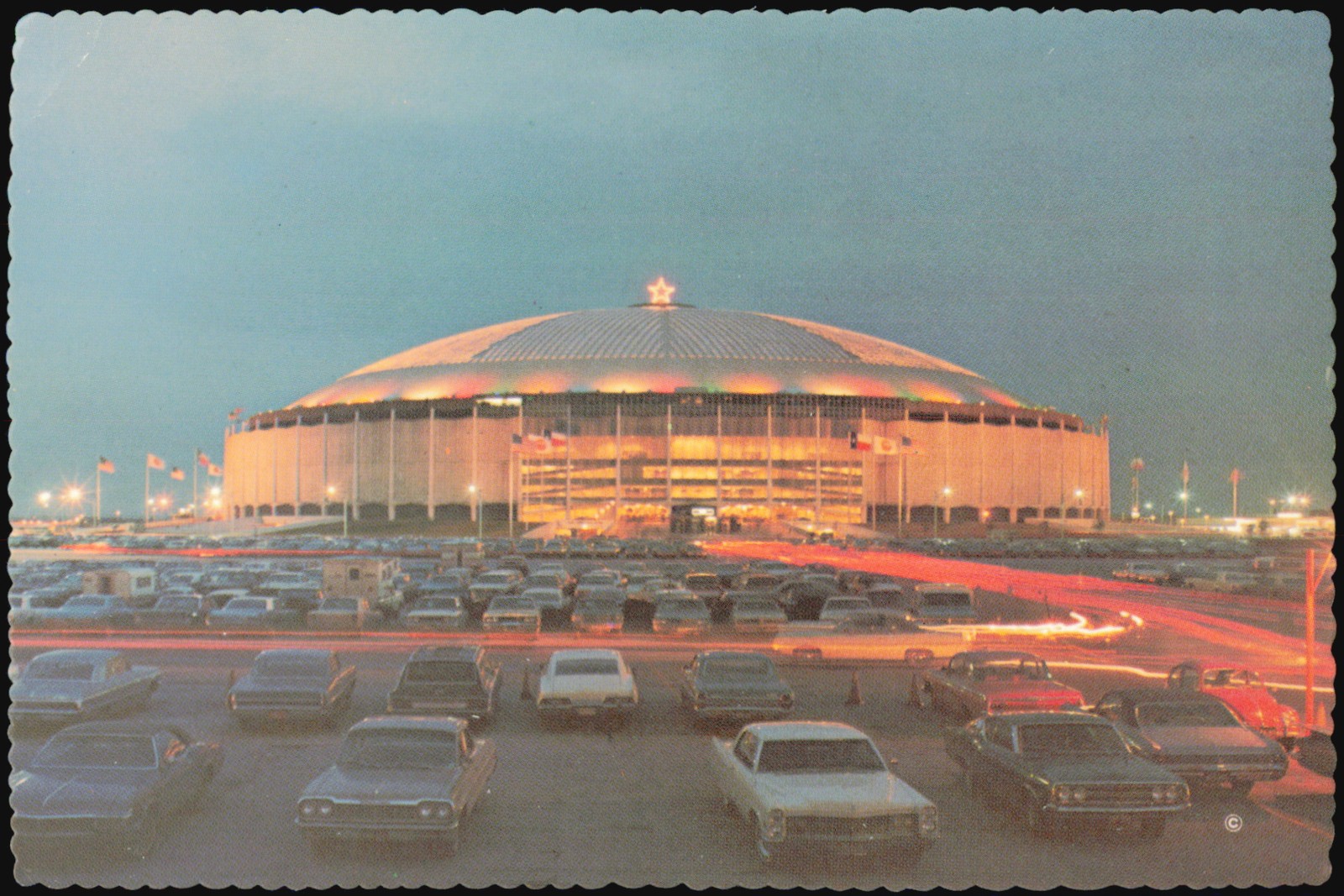 Houston, Texas TX The Astrodome Christmas Eighth Wonder of World Postcard