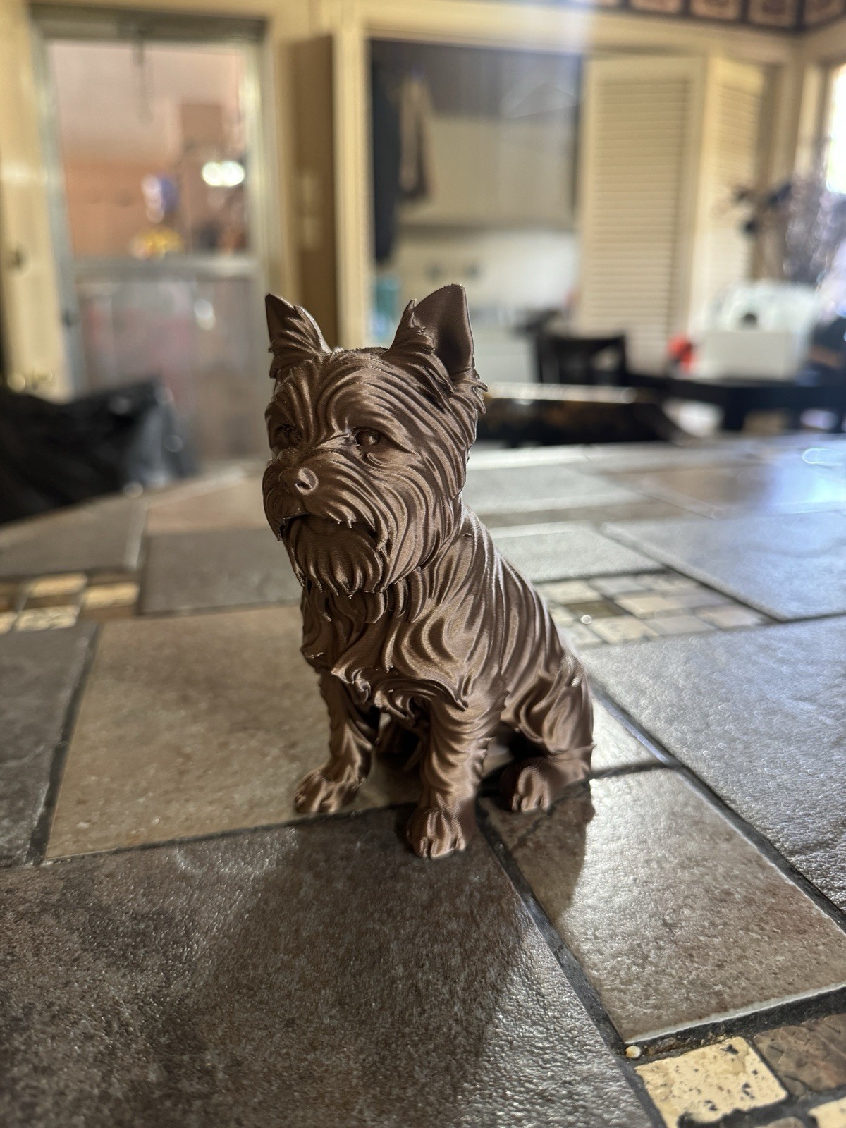 Yorkshire Terrier Miniature Bronze PLA Dog Statue Figurine Sculpture Home Decor Yorkshire Terrier Miniature Bronze PLA Dog Statue Figurine Sculpture Home Decor