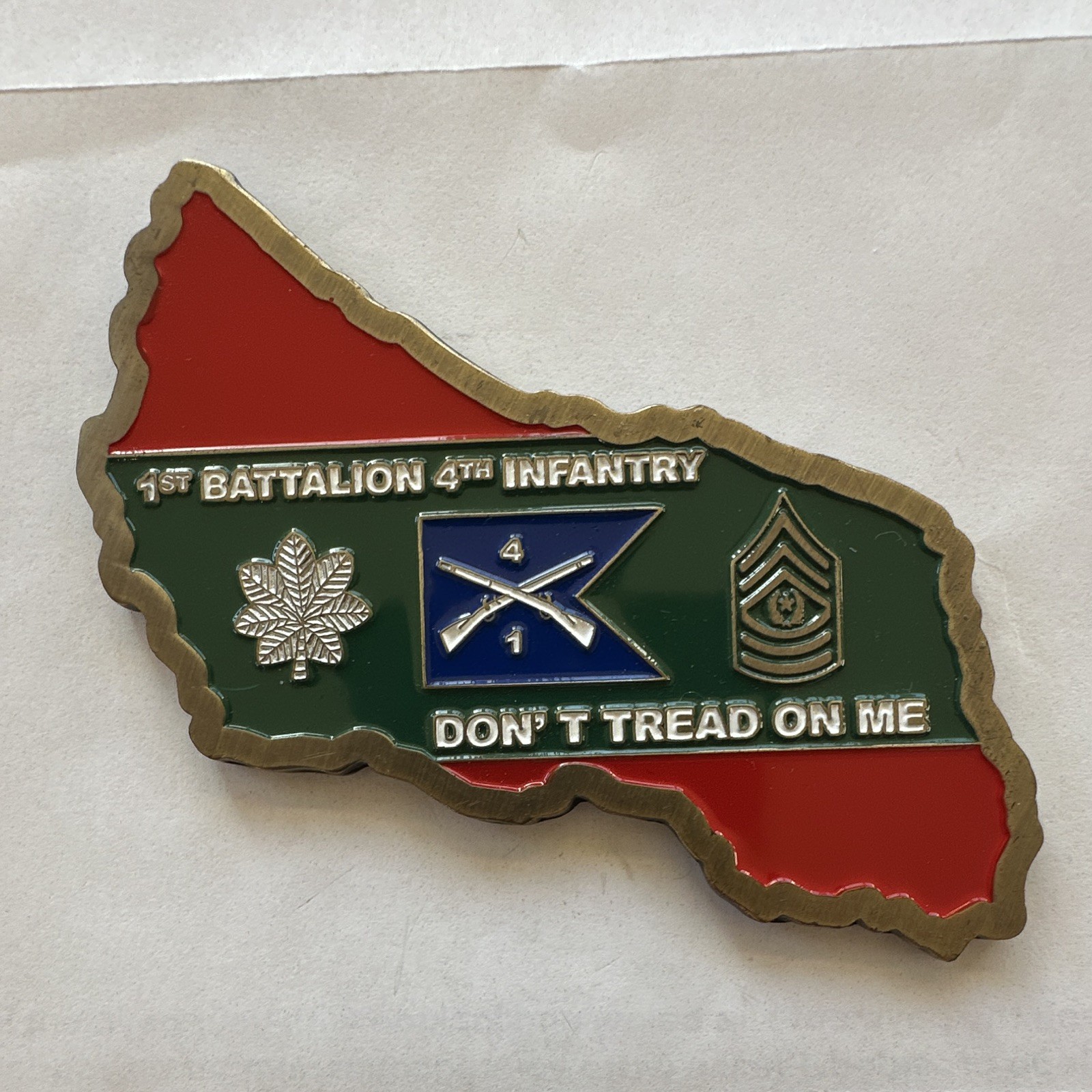 1st Battalion 4th Infantry Don’t Tread On Me Military Challenge Coin 3.5”. -21