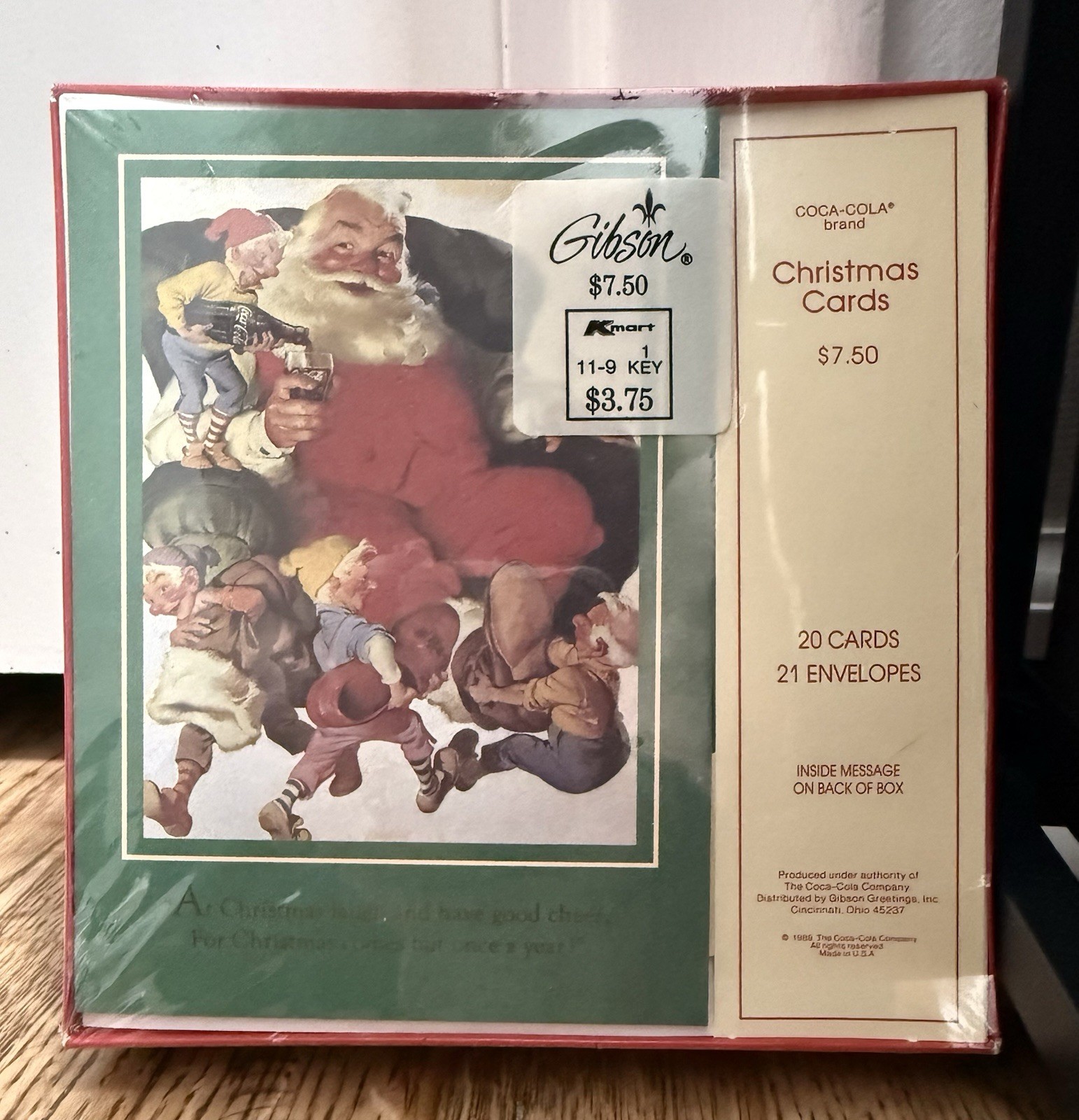VINTAGE 1989 COCA-COLA CHRISTMAS CARDS BOX OF 20 NIB