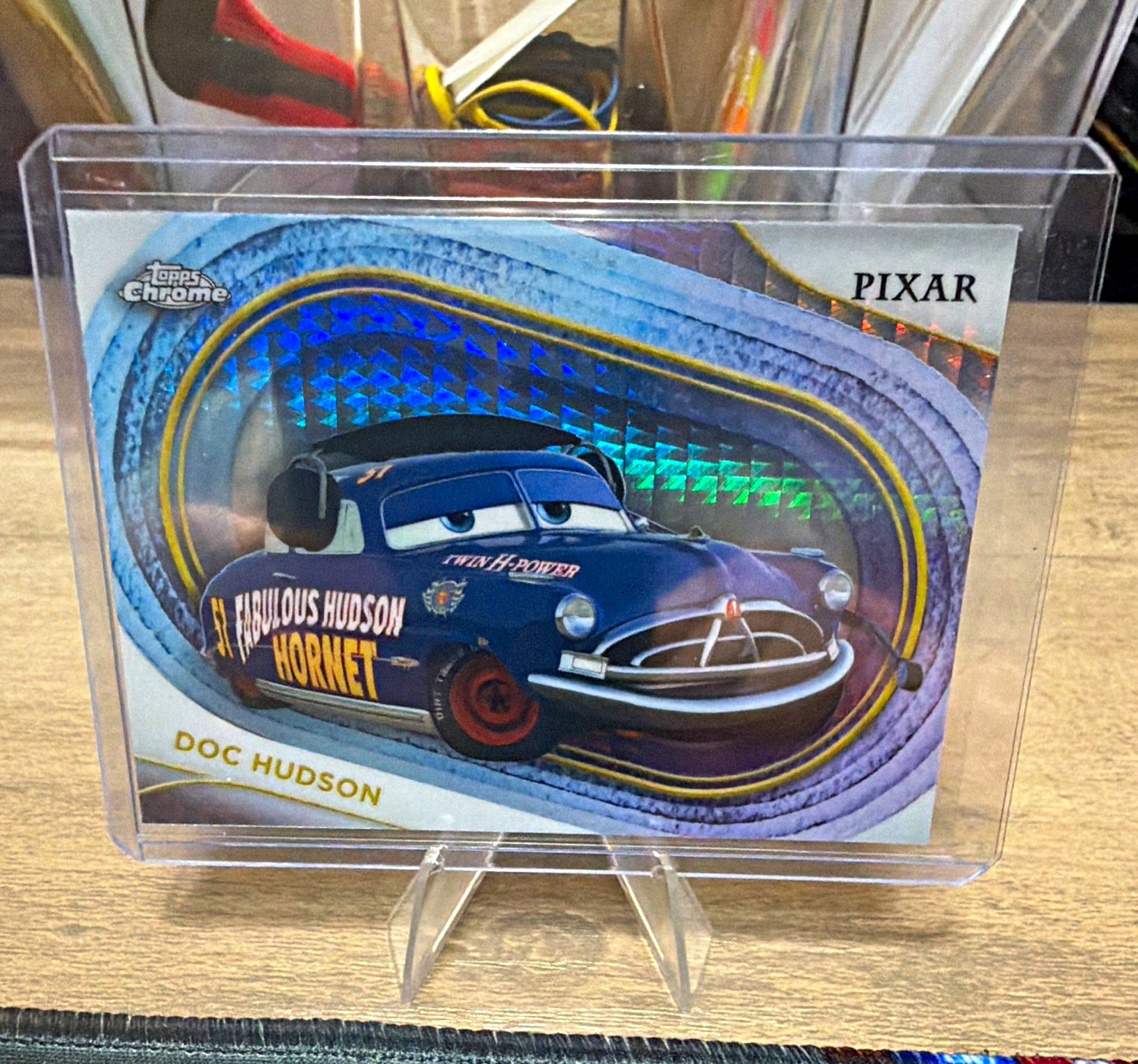 Topps 2022 Topps Chrome Disney Pixar Cars Doc Hudson #54 Holographic Card
