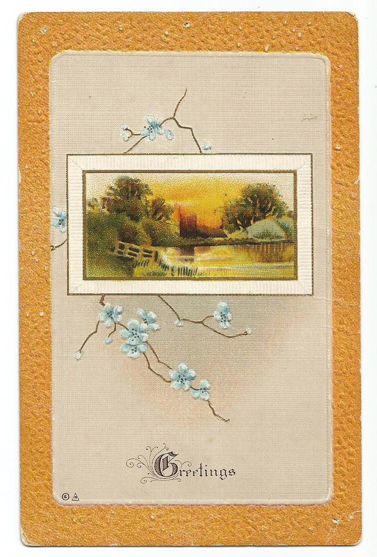 Scenic Greetings Postcard Embossed c1910 Scenic Greetings Postcard Embossed c1910