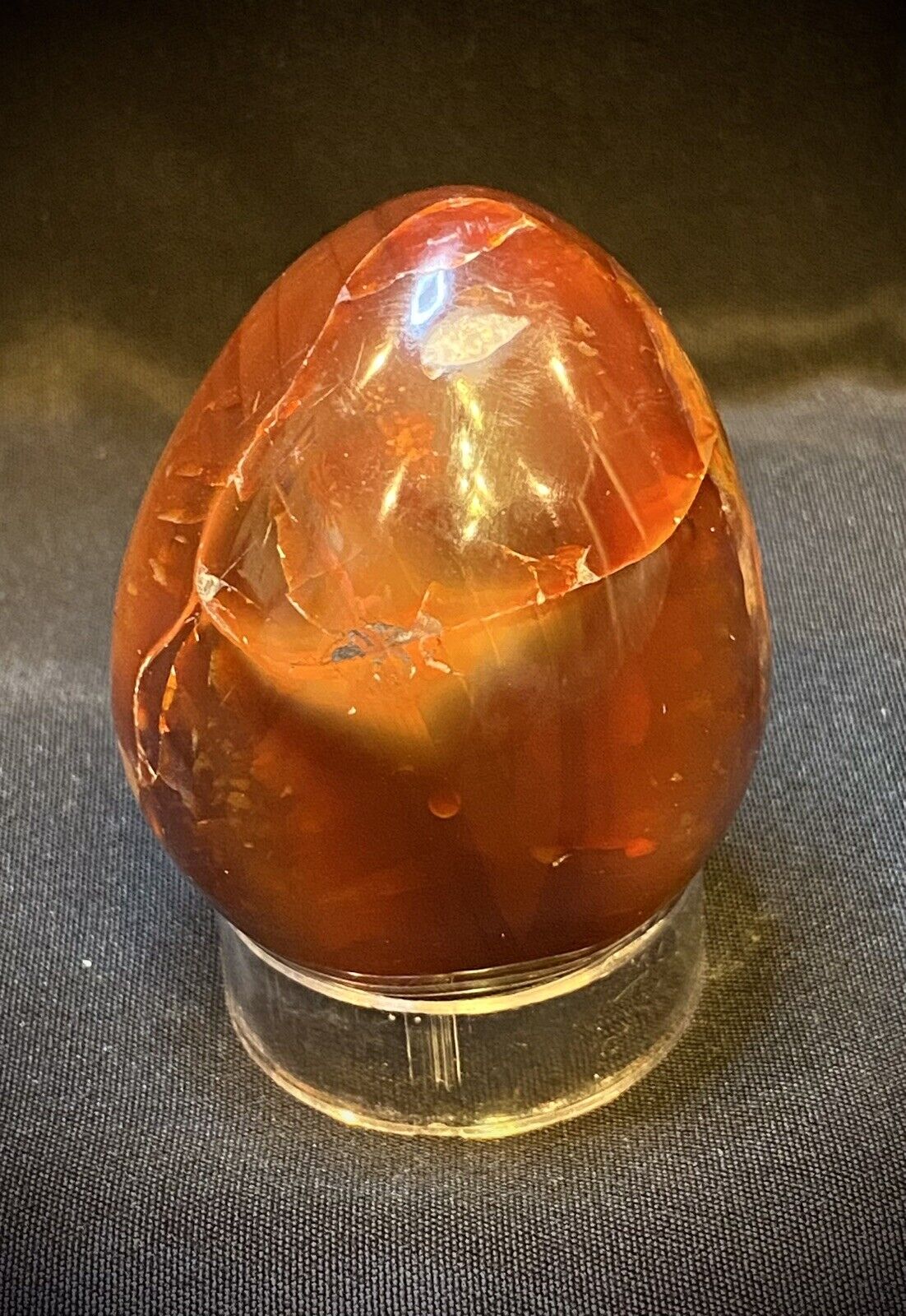 Carnelian Egg With Stand 2 Inches