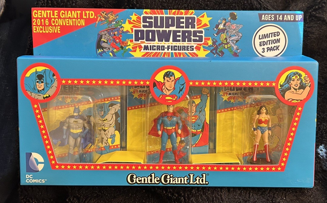 Gentle Giant Super Powers Micro-Figures LE 2016 Convention Exclusive 3-Pack