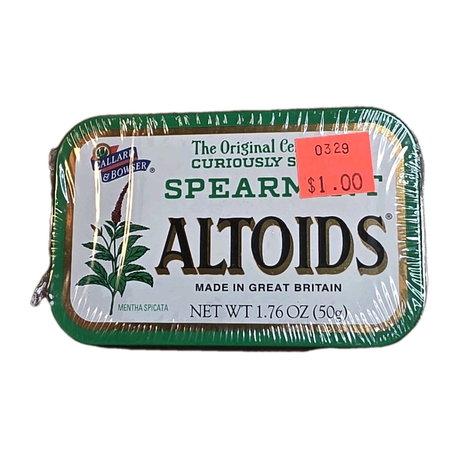 VTG Altoids Spearmint Tin NOS Callard & Bowser Rare Vintage UK Made Mint Sealed