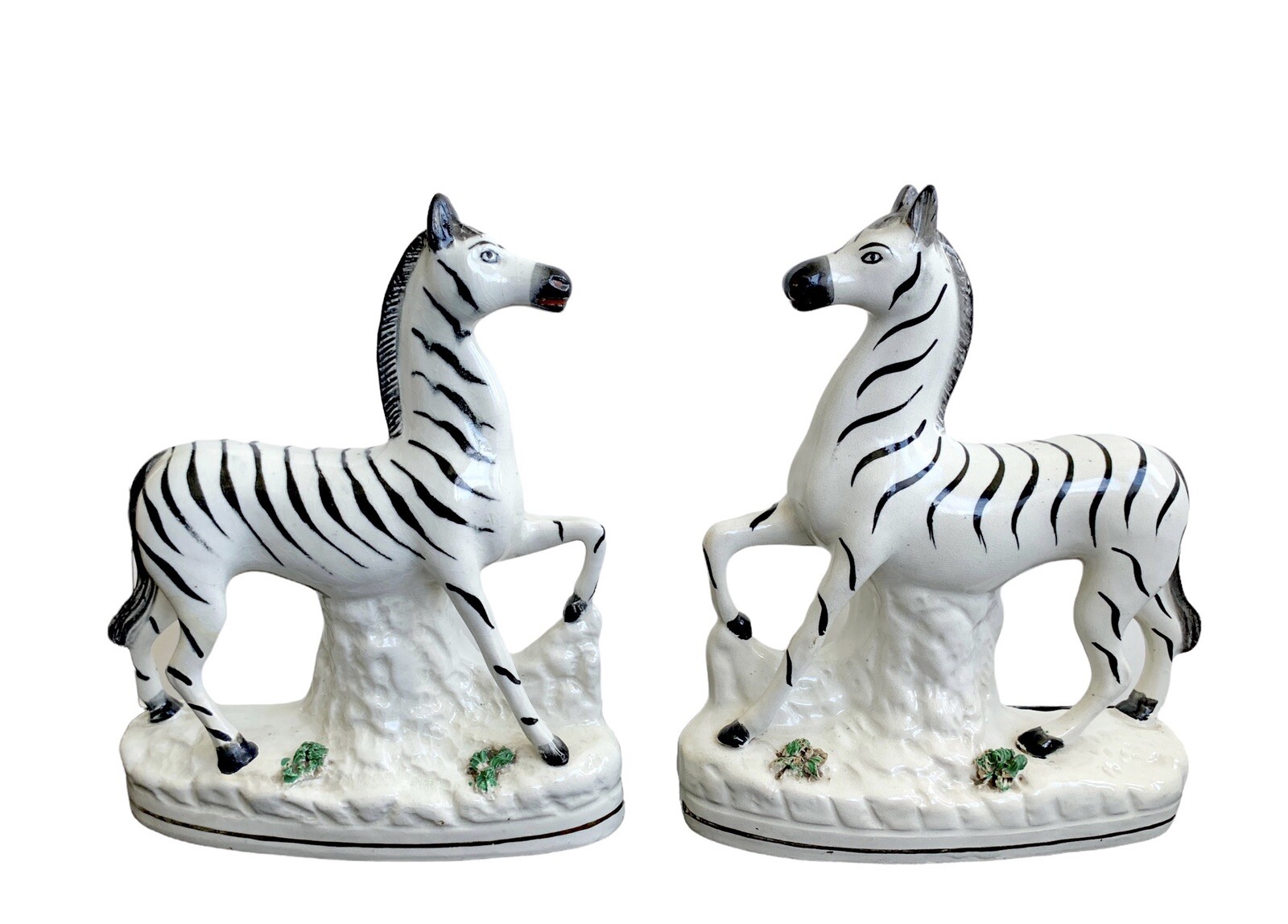 Staffordshire Zebra Figurine 19th Century 2 available