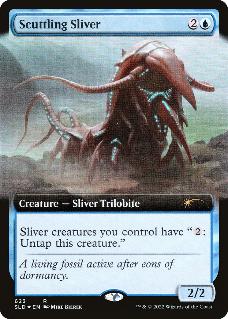 Scuttling Sliver (Extended Art) [Secret Lair Drop Promos] Foil Near Mint MTG