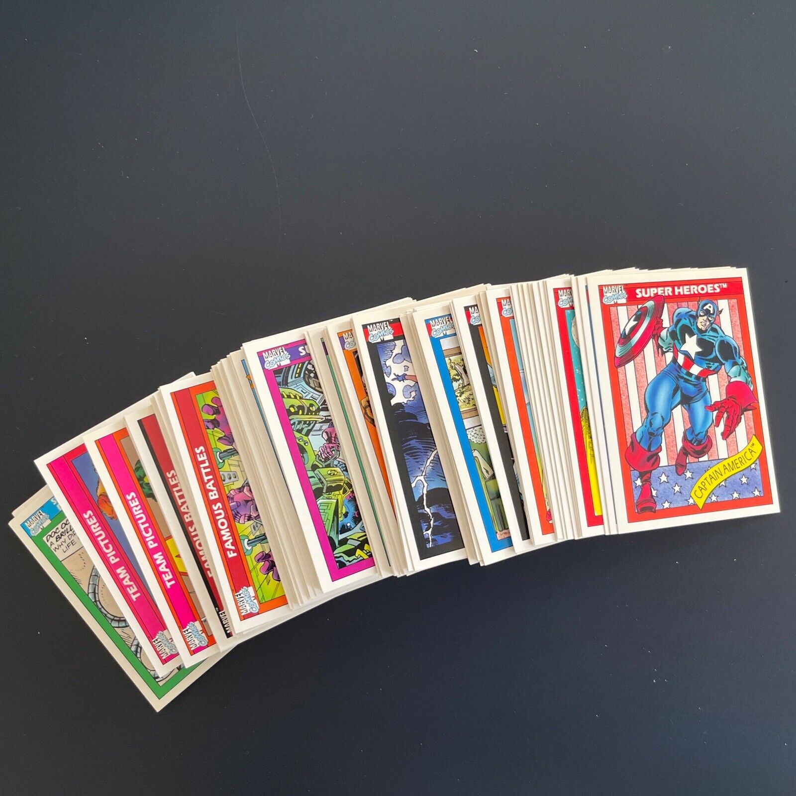 1990 Impel Marvel Trading Cards Near Complete Set / NM+