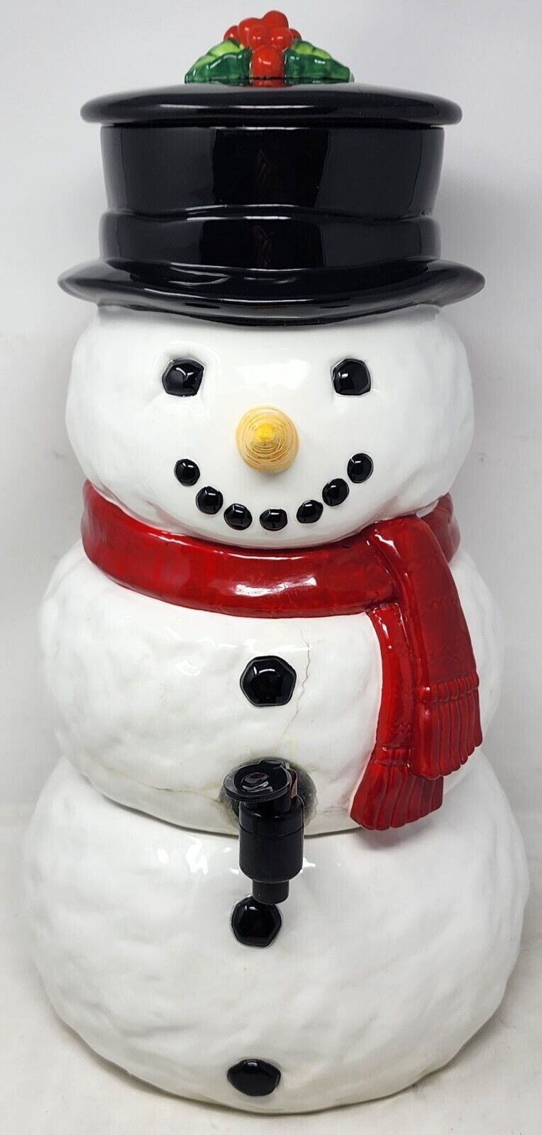 Dept 56 Snowman Punch / Drink Dispenser Server Christmas Party Decor In Box CIB
