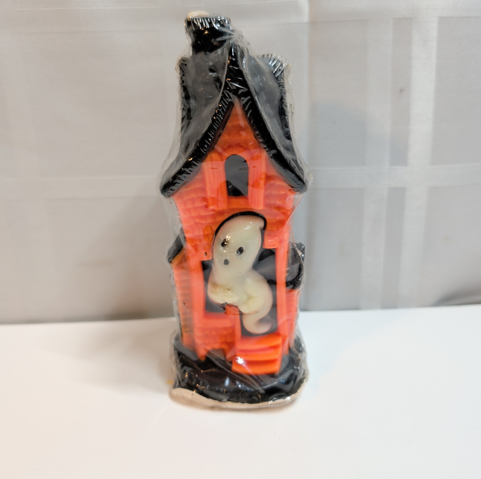 VTG Gurley Halloween Wax Haunted House Candle Ghost Figurine Sealed NOS