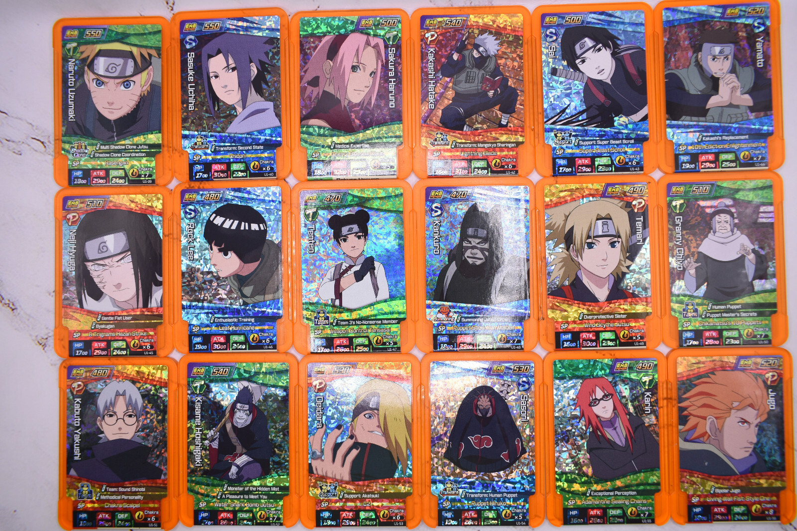 Naruto Emblem Battle LOT BUNDLE Set 1 Three Star COMPLETE SET  (18 Emblems)