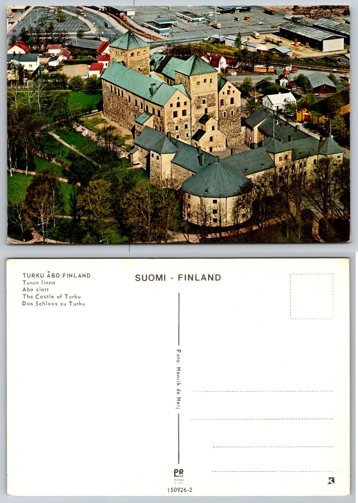 Continental Turku Finland Castle of Turku Historic Castle Aerial View PB166-Q