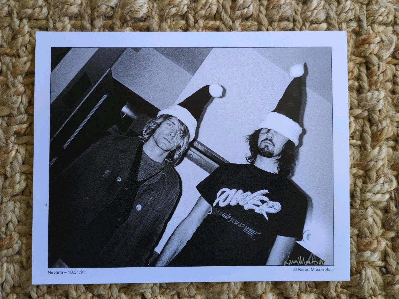 Signed Nirvana Original Photo Kurt Cobain 1991 Krist Novoselic Karen Mason Blair