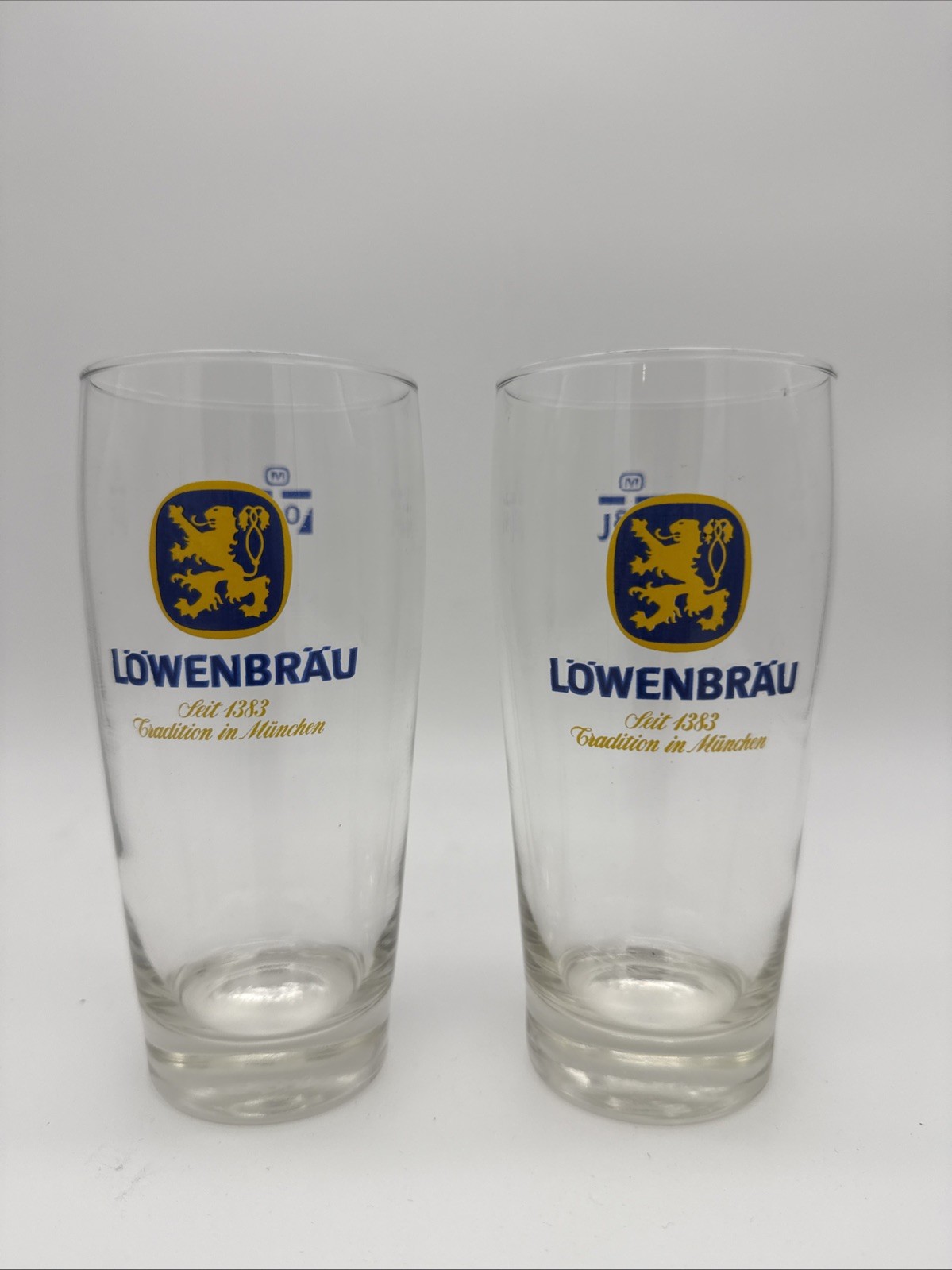 Set Of Two Lowenbrau Beer Glasses 0.3L