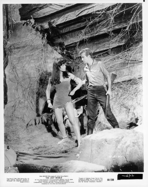 Jill St John grabbed by unidentified man a scene film The Lost Wor- Old Photo