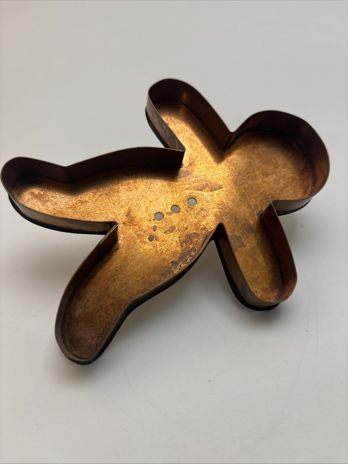 Vintage Michael Bonne Cookie Cutter Copper Ginger Bread Man 4.5”