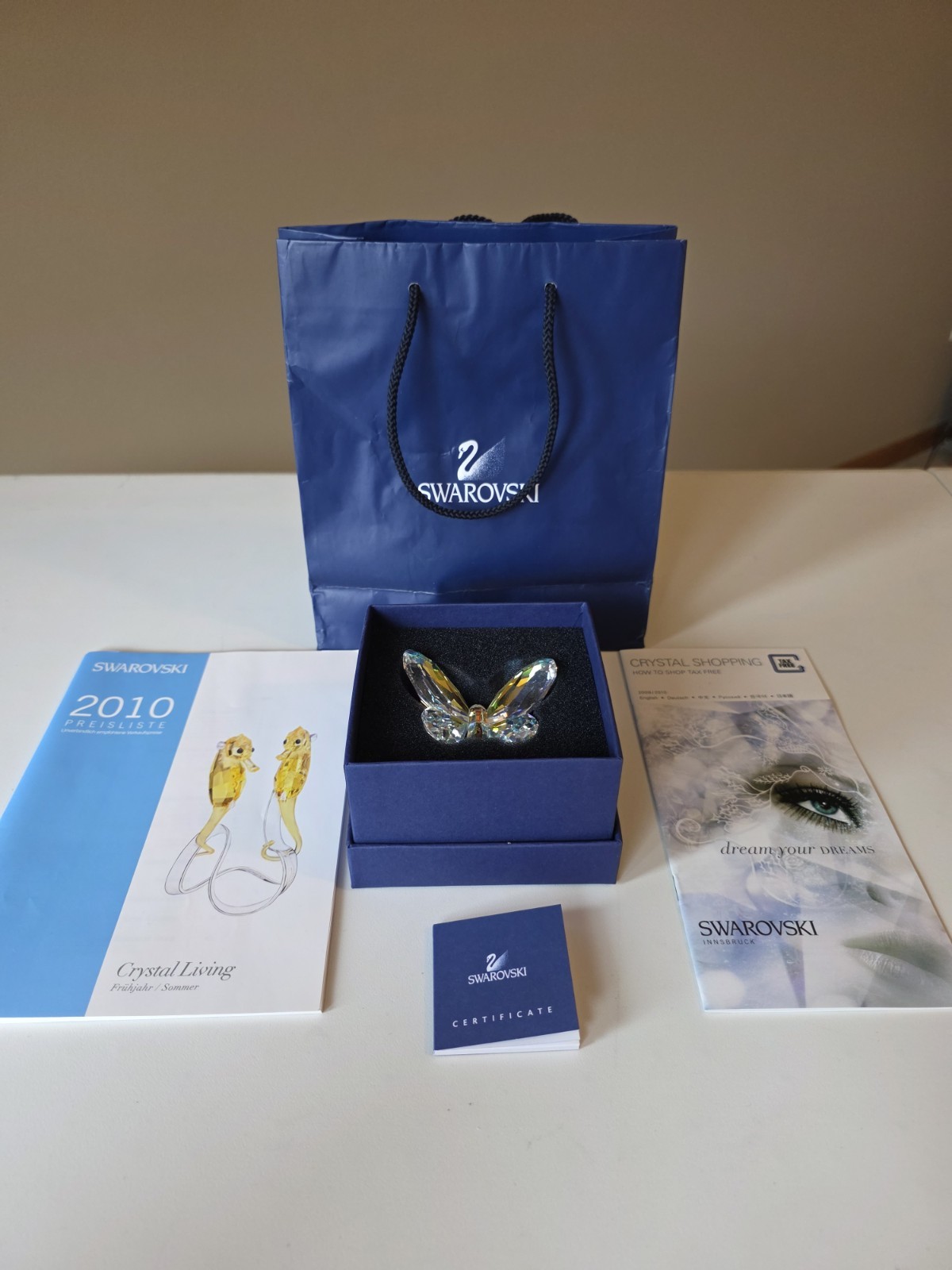Swarovski Brilliant Butterfly AB Crystal Figurine 953056 Box Catalog Retired