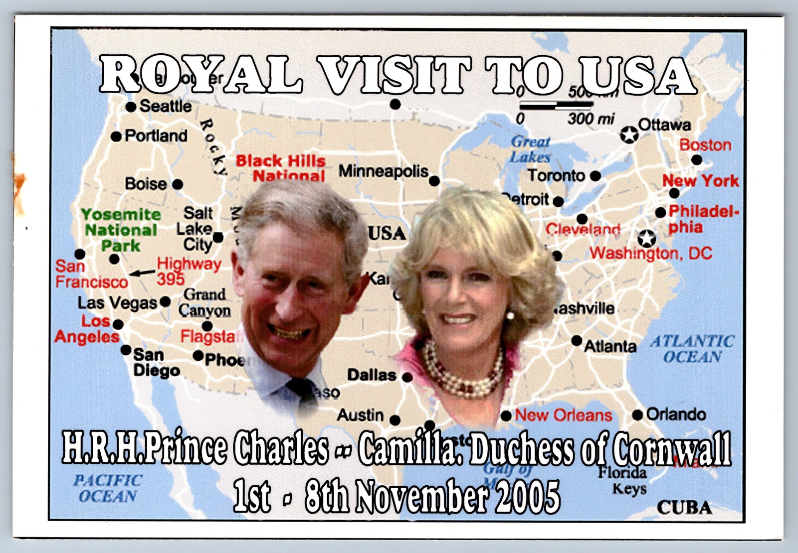 Royal Visit to USA 2005 Prince Charles Camilla Duchess of Cornwall CR Cards
