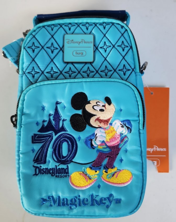 Disney Parks Magic Key Lug Crossbody Bag Disneyland 70th Anniversary NWT