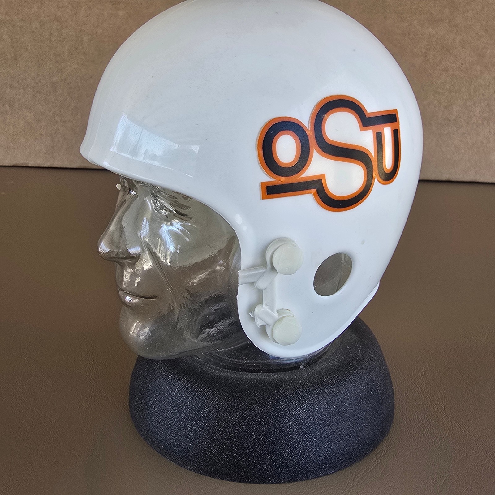 Vintage OSU Oklahoma State Cowboys Helmet Coin Bank NCAA 7” Plastic Rare HTF