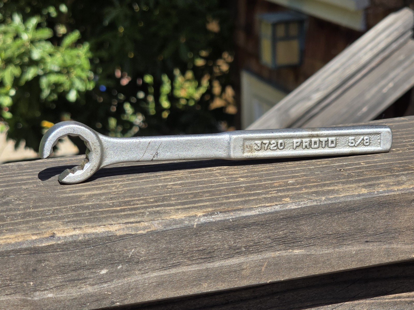 Vintage PROTO LOS ANGELES PEBBLE STYLE 3720 Open End Flare Nut Wrench 5/8
