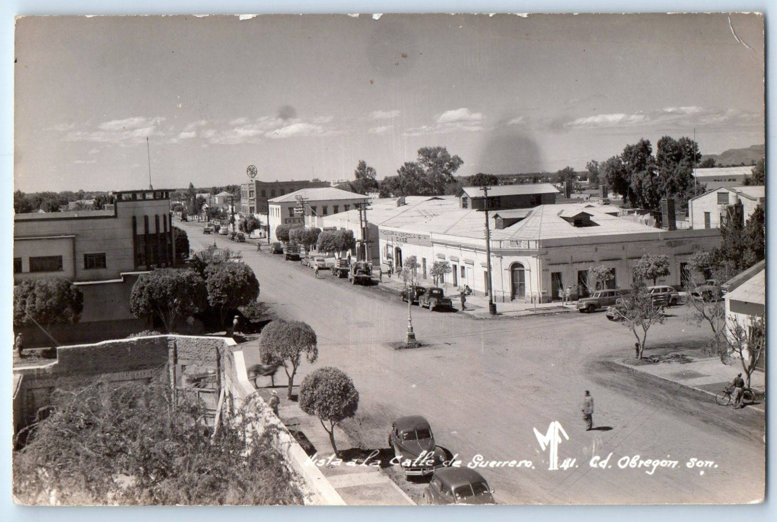 Ciudad Obregón Sonora Mexico Postcard View of Guerrero Street c1910 RPPC Photo