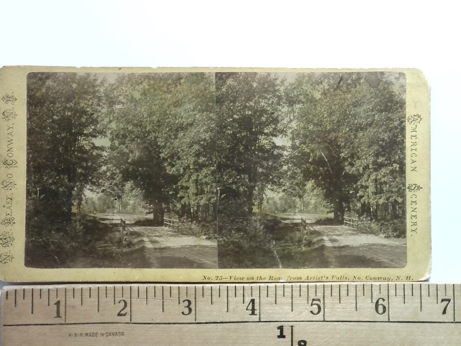 North Conway NH Artist\'s Falls Stereoview American Scenery Victorian Era