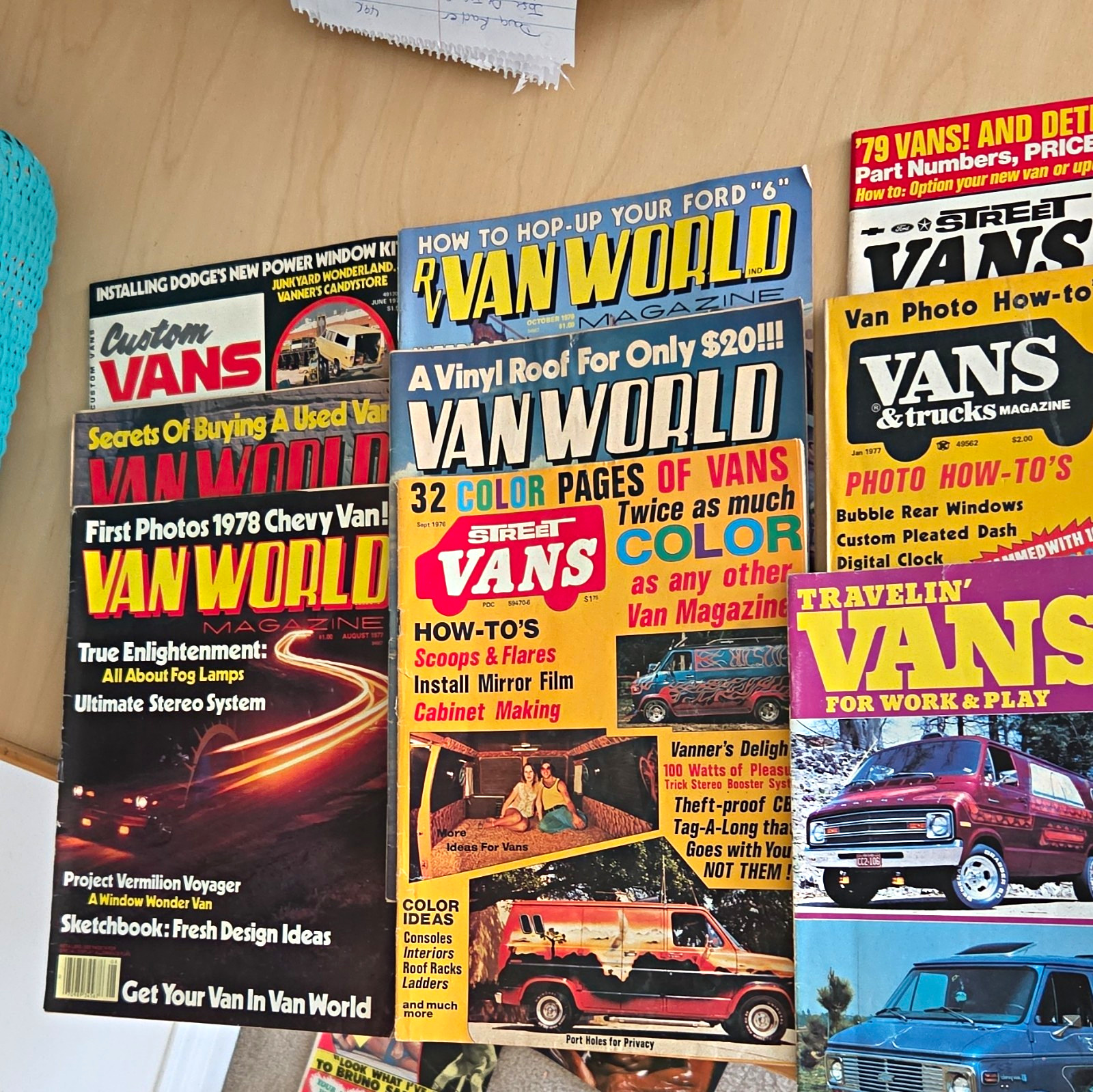 Vintage Van Magazine Lot of 9 1970s Van World Custom Vans Chevy Dodge Street 70s