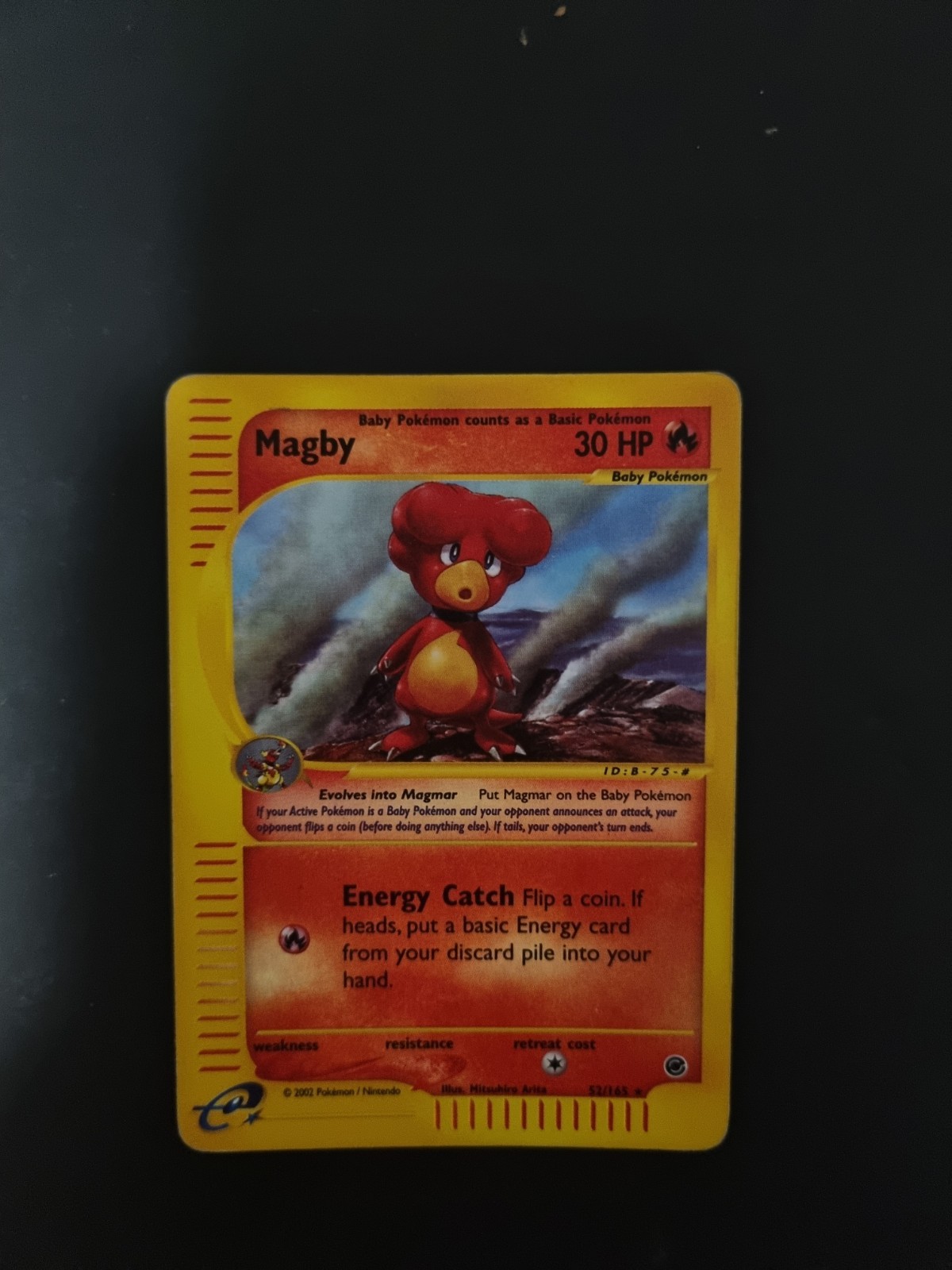Magby Reverse Holo 52/165 Expedition 2002 Rare E Reader Series Pokemon Card MP