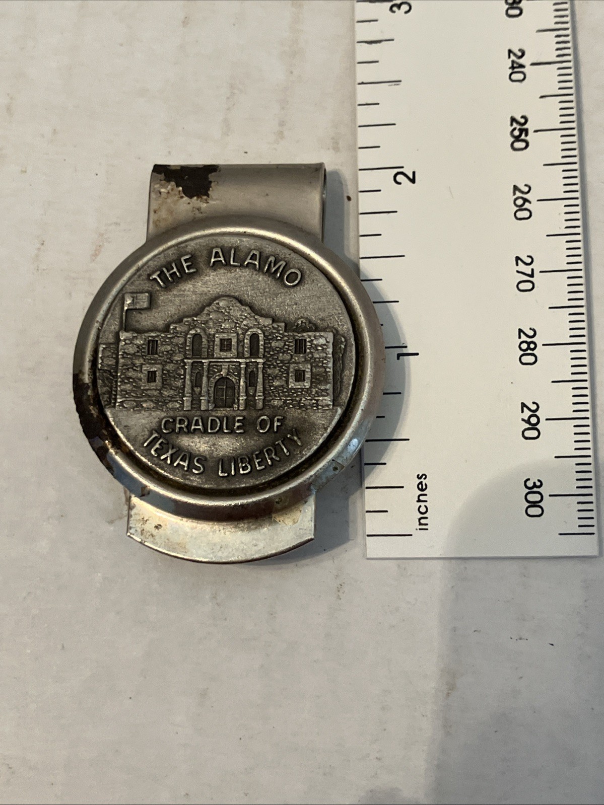 The Alamo Cradle of Texas Liberty Money Clip  Vintage- Vintage