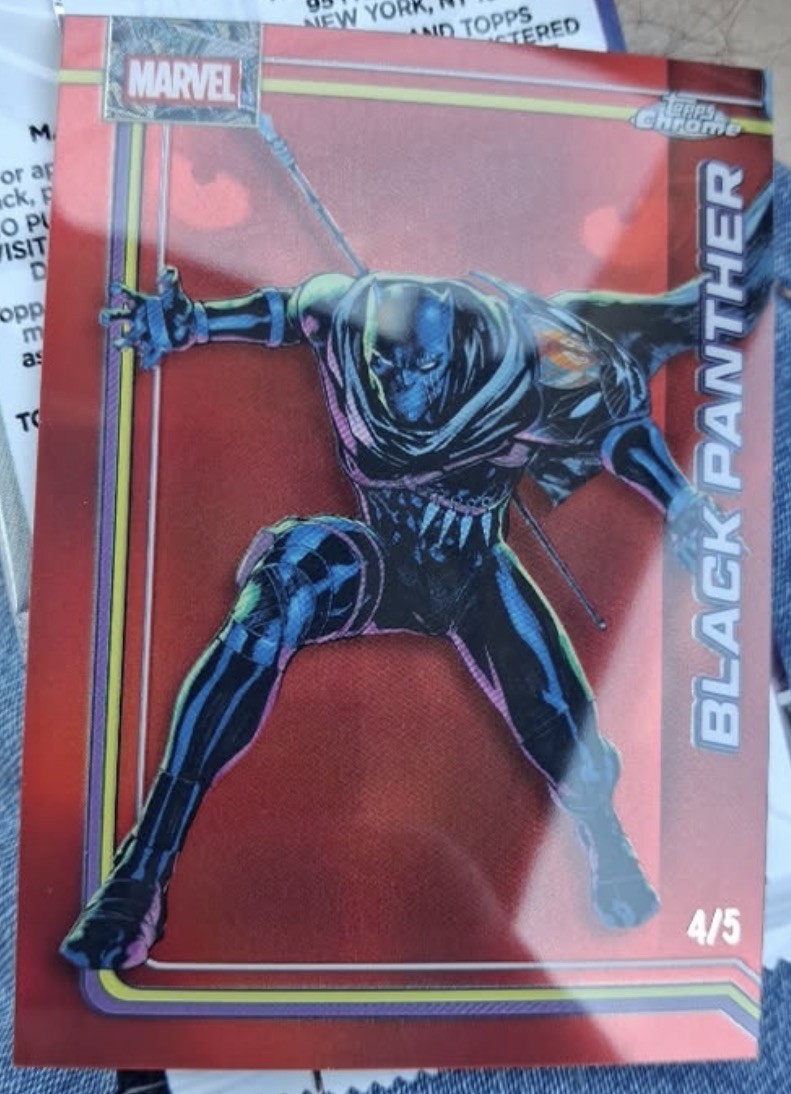 2026 Topps Chrome Marvel Comics Black Panther Red Refractor Parallel 4/5 MINT 
