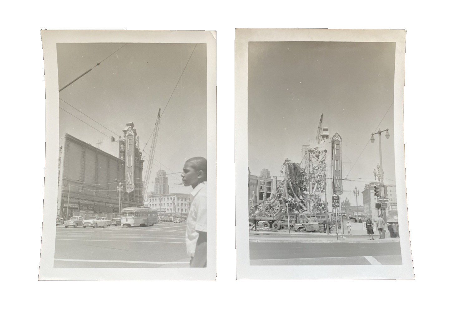 San Francisco Fox Theater 1963 Market Street & Demolition 2 Vintage Photos