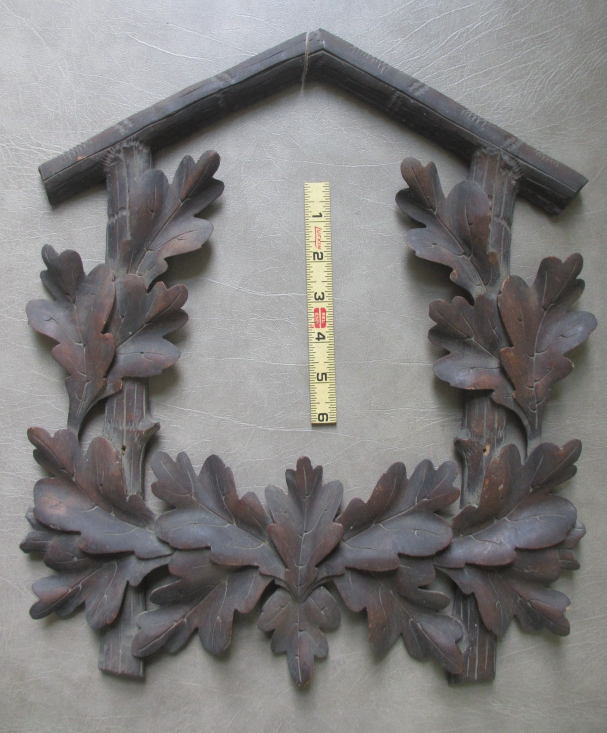 G.K. Black Forest Cuckoo Clock Geo. Kuehl & Co Germany Leaves Frame, Parts