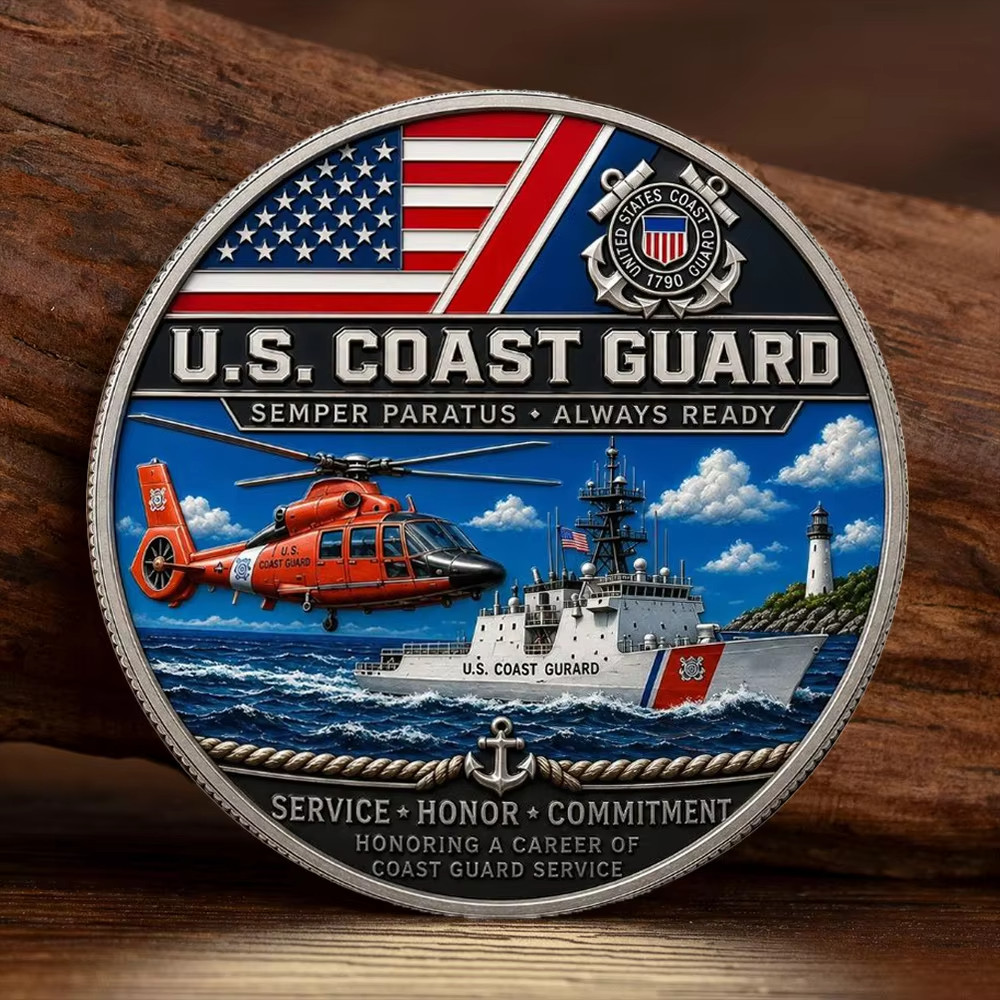 U.S. Coast Guard Challenge Coin Semper Paratus Always Ready Military Collectible