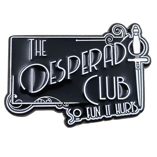 Embossed Enamel Lapel Pin Badge - Dungeon Crawler Carl Desperado Club 1.35