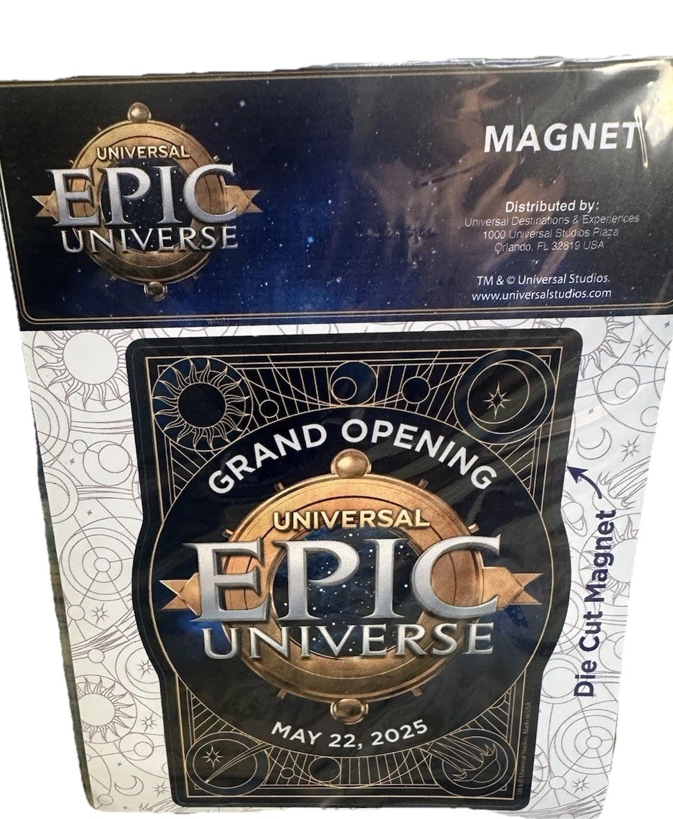 NEW Universal EPIC Universe Grand Opening Day Logo • May 22, 2025 Die-Cut Magnet