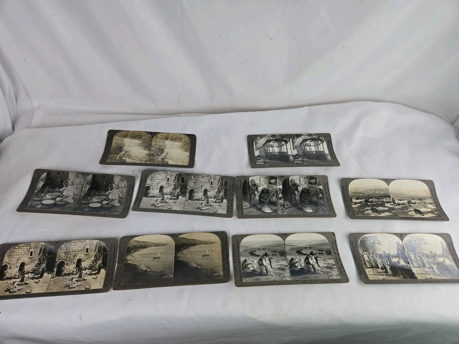 Set Of 10 Antique Keystone View Co. Stereoscope Viewing Cards
