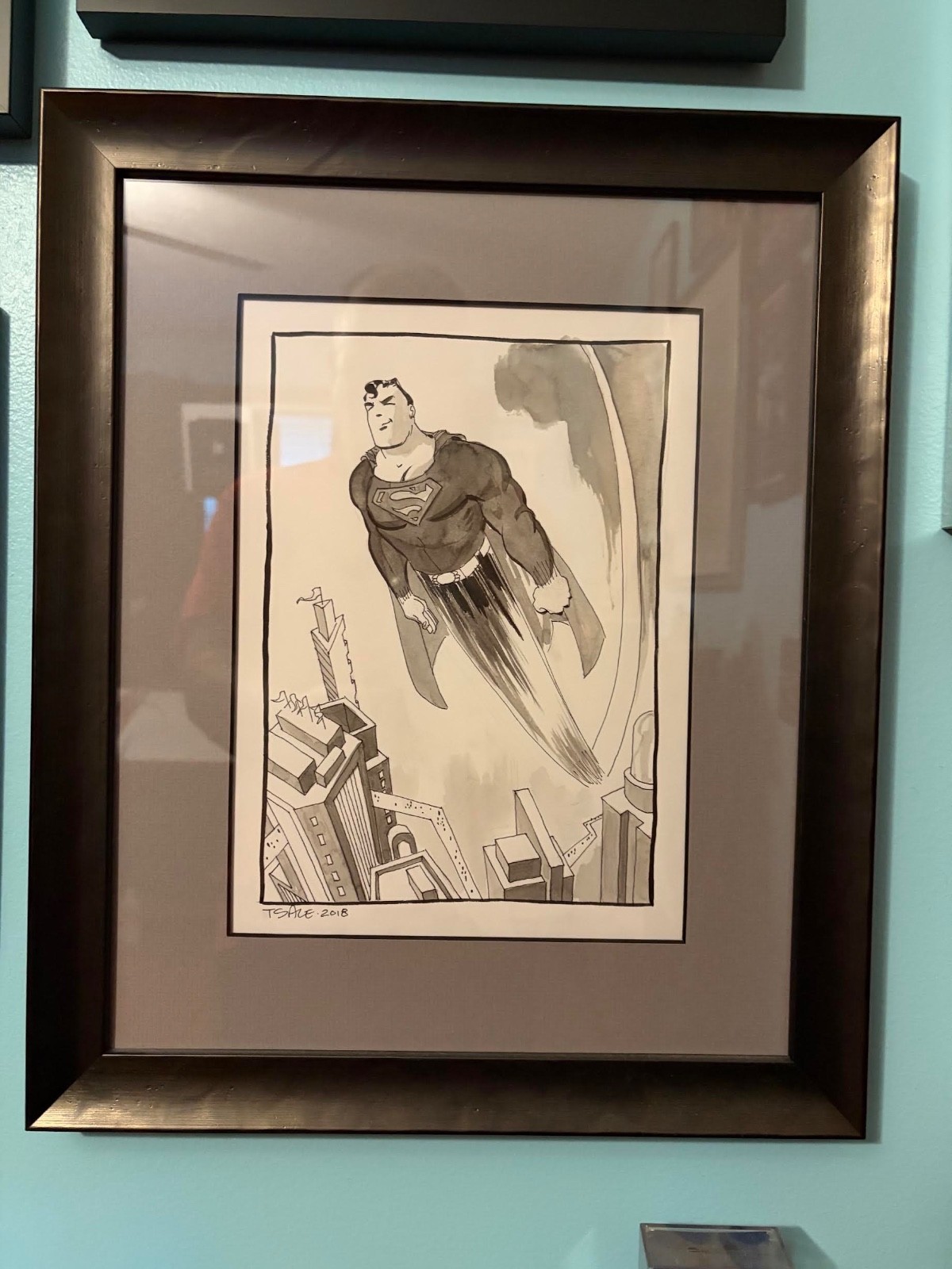 Original Tim Sale Superman Art Published in 2019 Sketchbook Signed 2018 10\