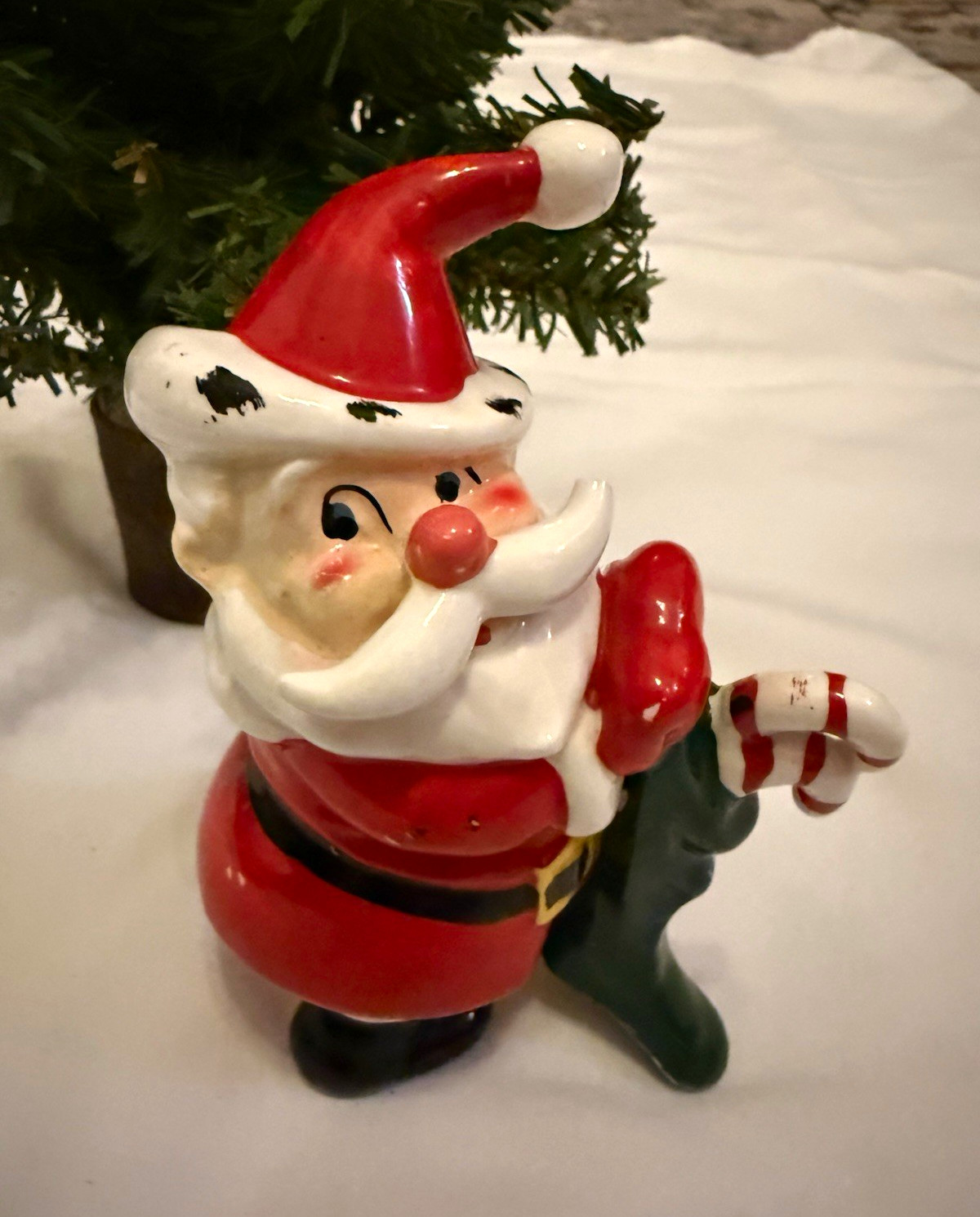 Vintage 1950s Kreiss Ceramics Japan Christmas Santa Figurine Vintage 1950s Kreiss Ceramics Japan Christmas Santa Figurine