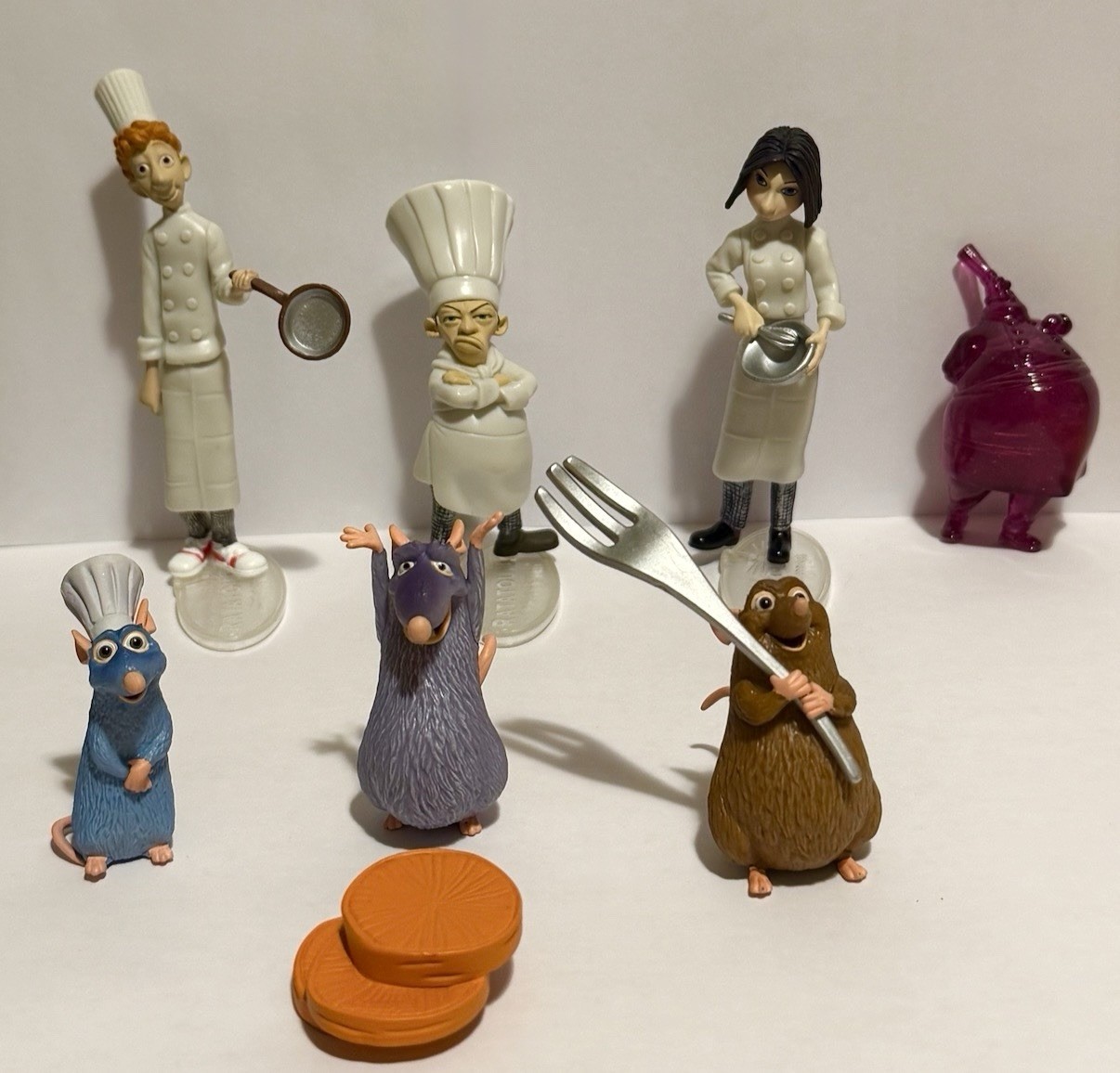 Disney Store Ratatouille Rare 2007 Figurine Set of 7 Remy Emile Gusteau Pixar Disney Store Ratatouille Rare 2007 Figurine Set of 7 Remy Emile Gusteau Pixar