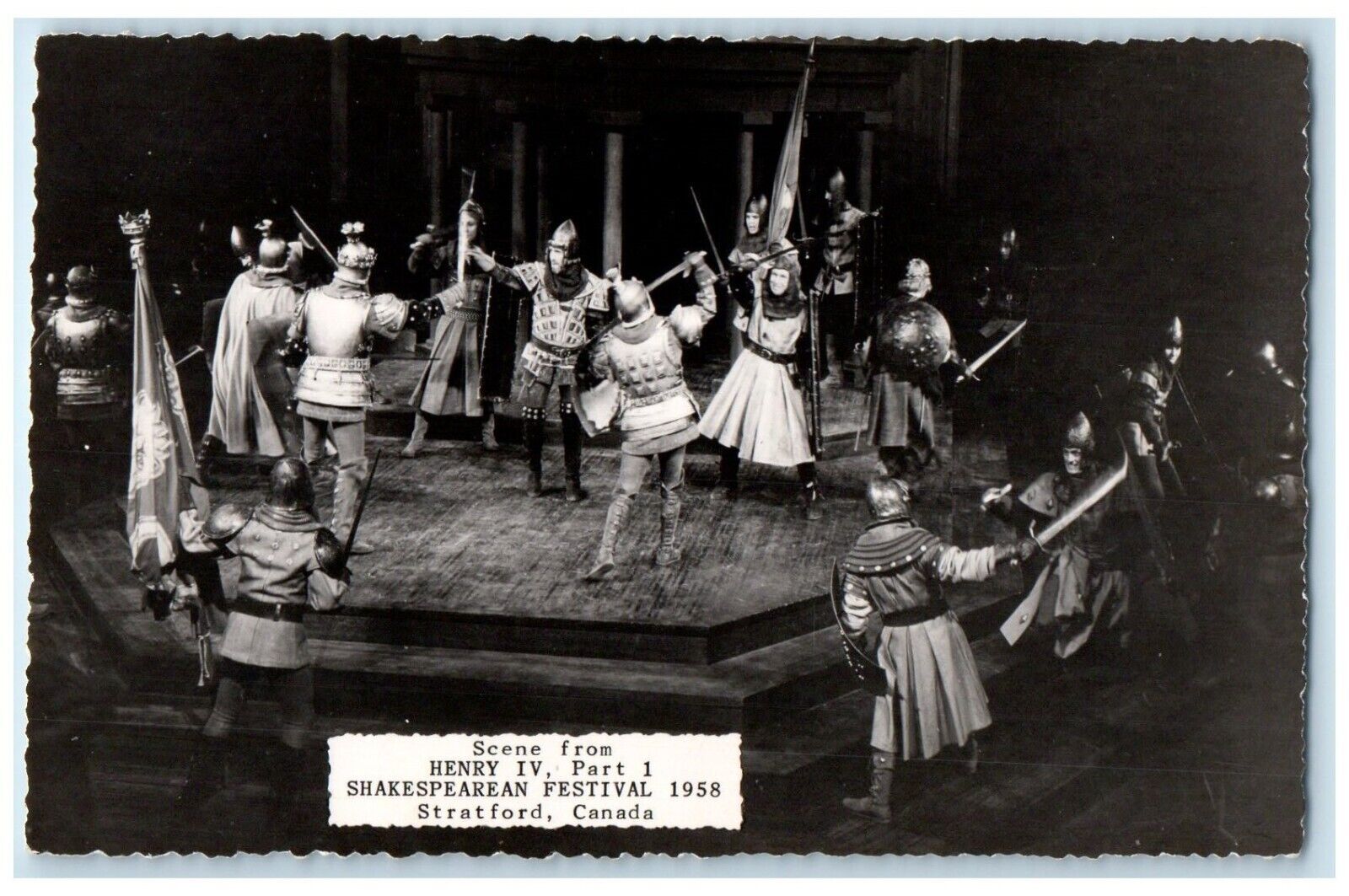 Scene From Henry IV Shakespearean Festival Stratford Canada RPPC Photo Postcard