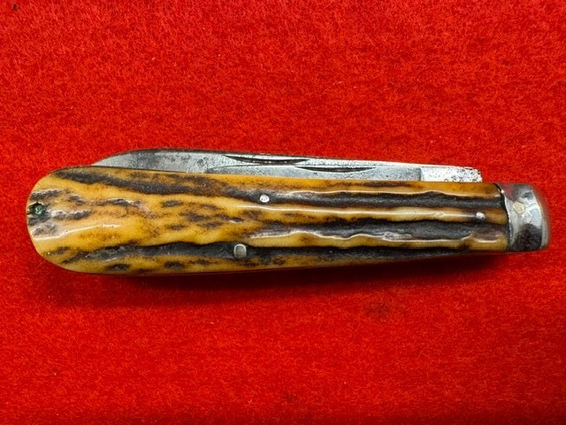 ANTIQUE HARRISON BROTHERS & HOWSON STAG SCALED ENGLISH JACK KNIFE (405)