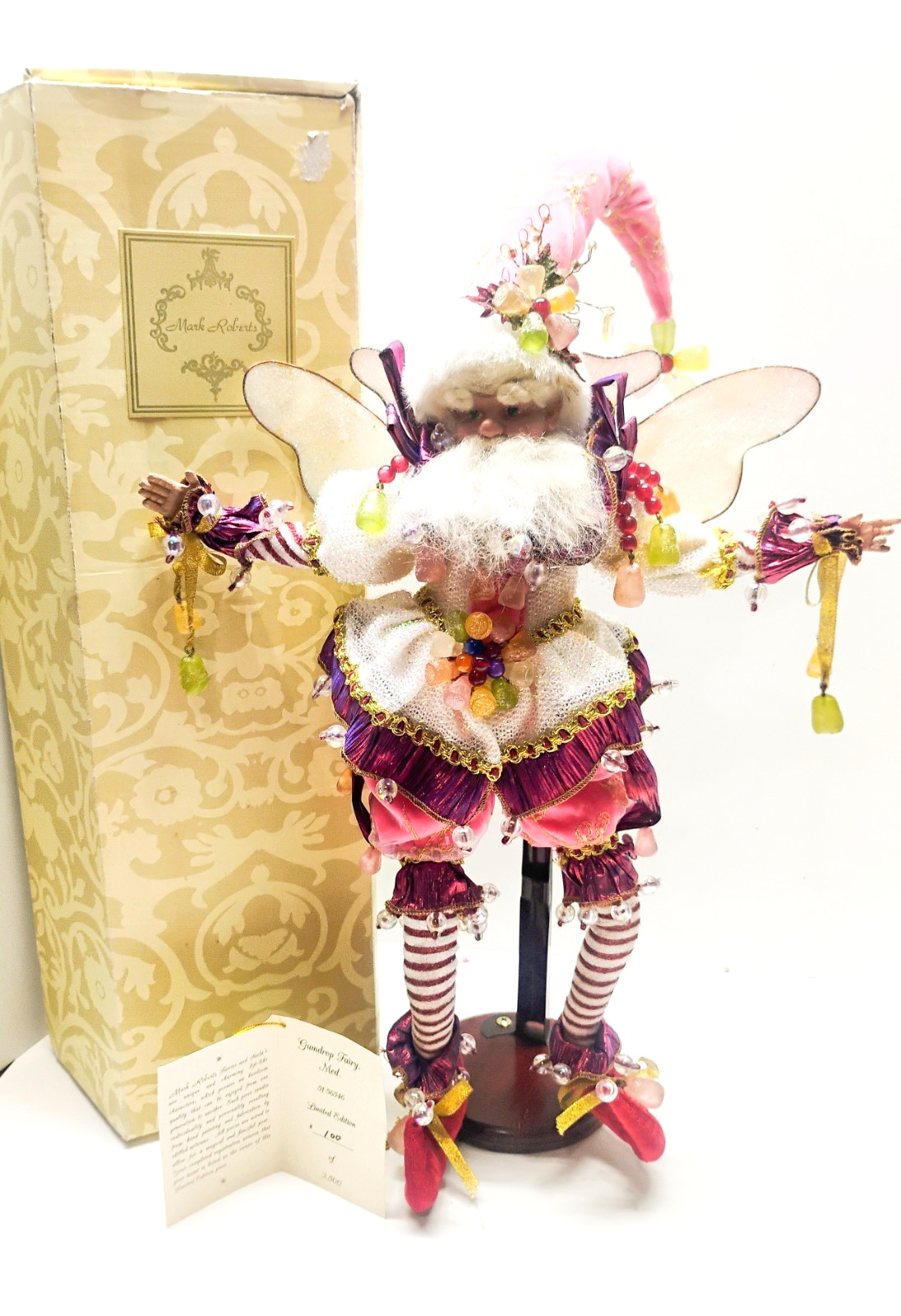 Mark Roberts Gumdrop Fairy #51-56546 Limited Edition 100/3500 Box COA Whimsical Mark Roberts Gumdrop Fairy #51-56546 Limited Edition 100/3500 Box COA Whimsical