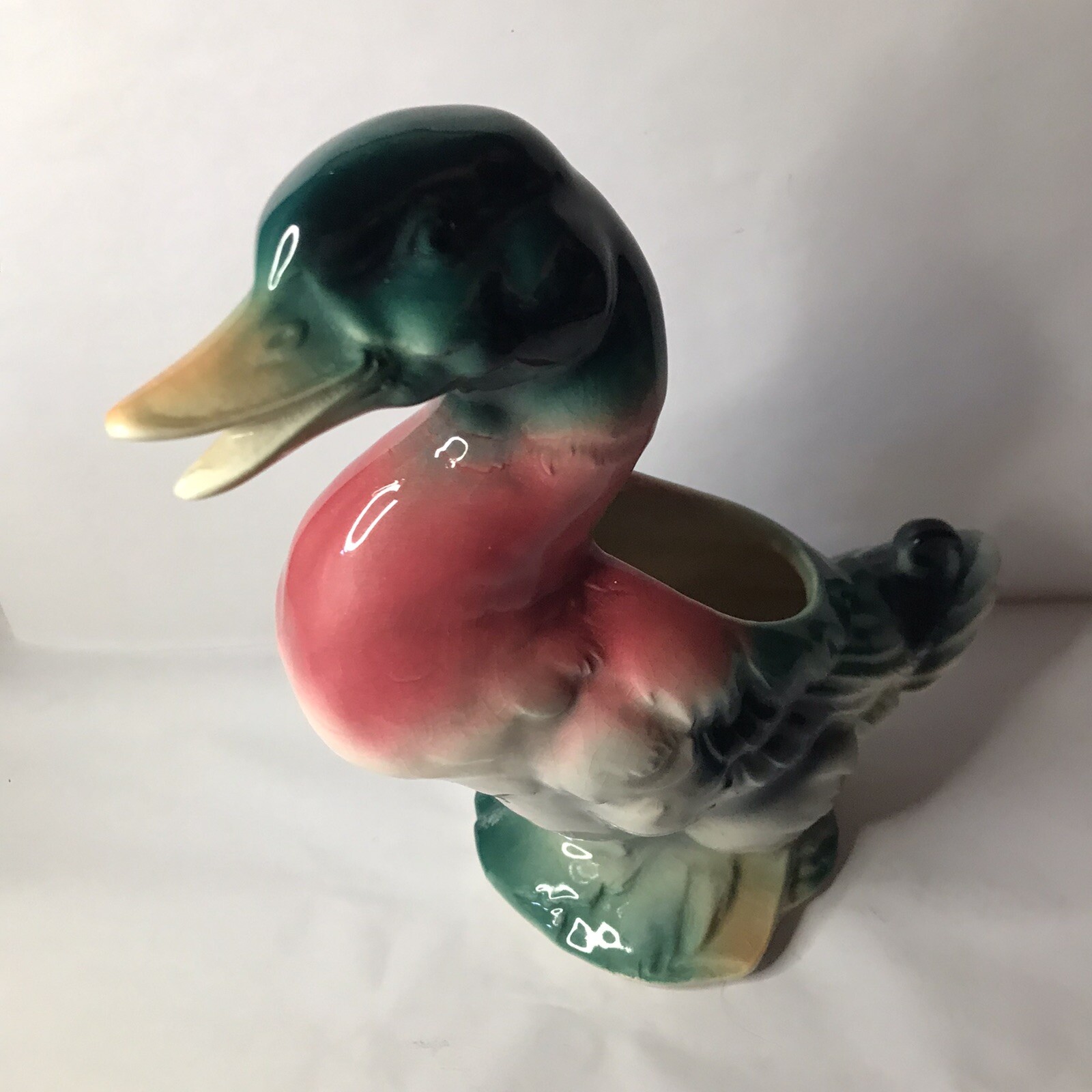 Vintage Royal Copley Mallard Duck Planter - Mid Century - Ceramic
