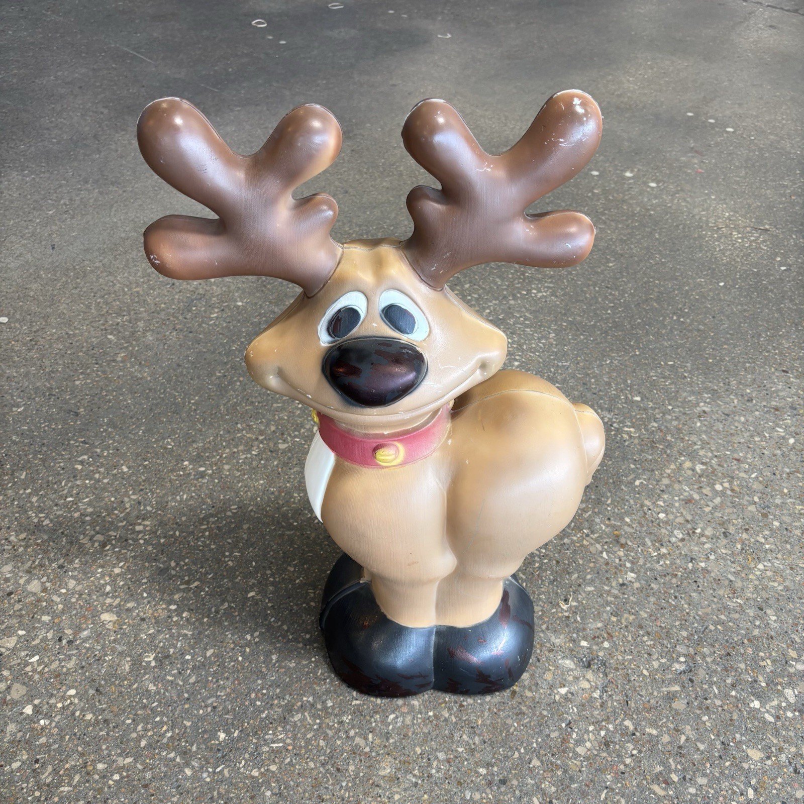 Vintage Smiling Reindeer General Foam Blow Mold Christmas Yard Decor 27\