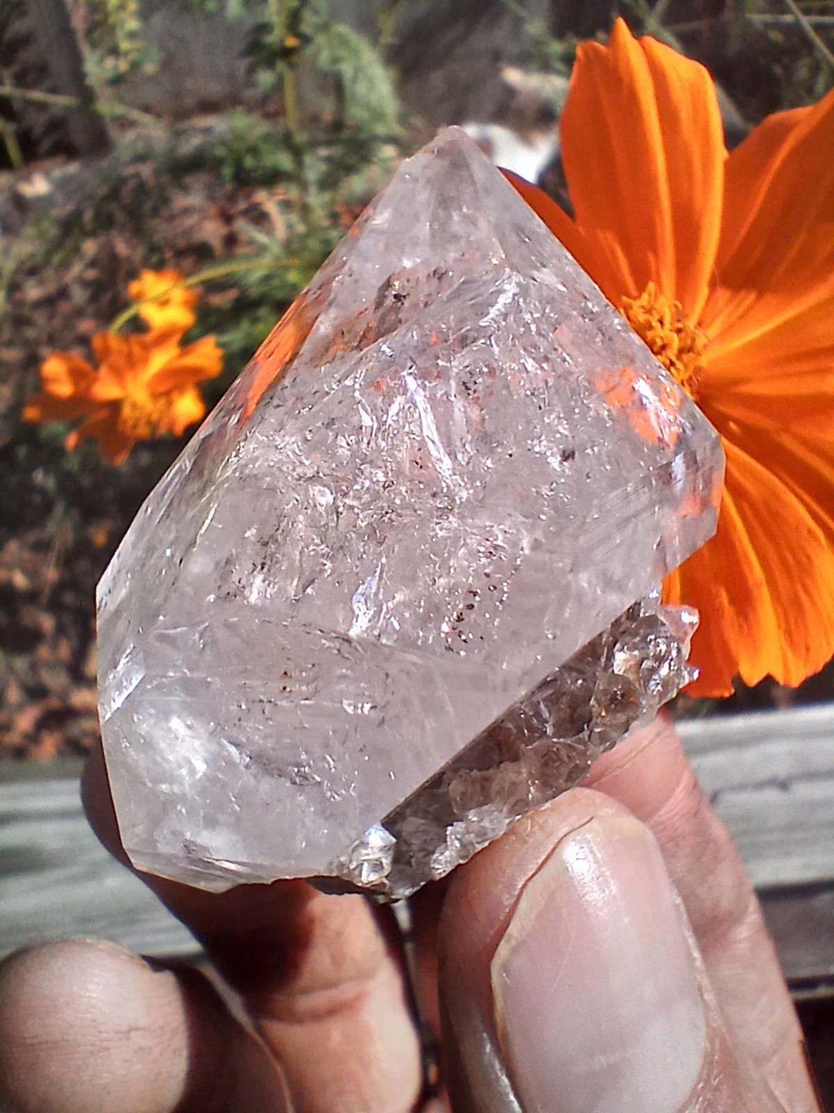 Genuine Herkimer 💎 On Druze  With 🌈s  (Self Collected In NY)