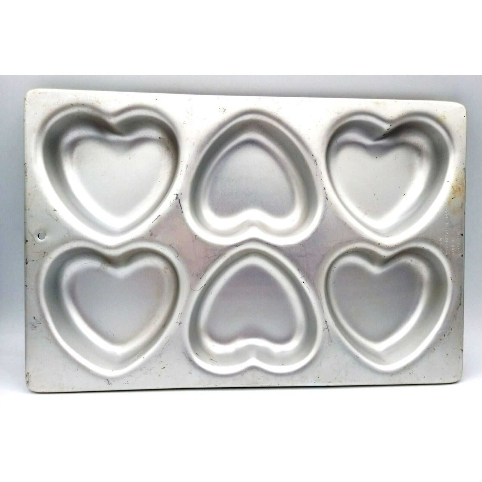 Wilton Heart Cake Candy Cookie Baking Mold Metal Tray #508-1104 Valentine Day