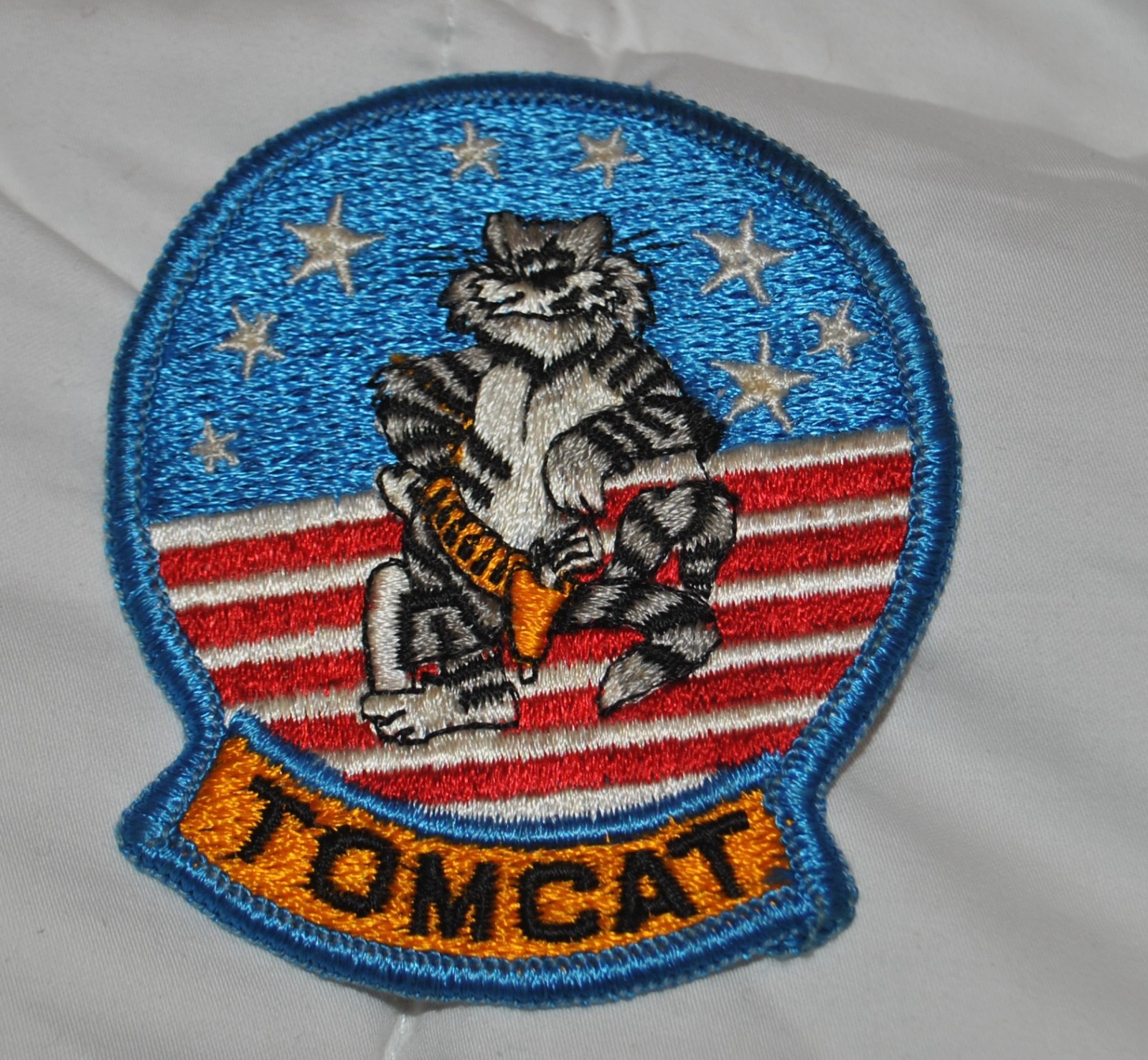 Vintage US Navy F-14 Tomcat Fighter Jet Cloth Patch USN Military old stock